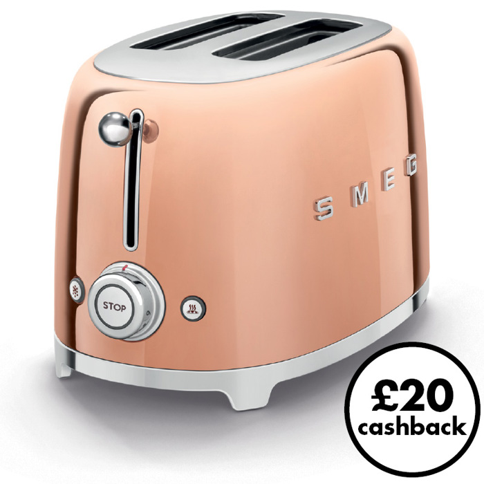 TSF01RGUK Two Slice Toaster in Rose Gold
