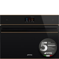 SBC4604WNR 45cm Dolce Stil Novo Blast Chiller in Black Glass with Copper Trim