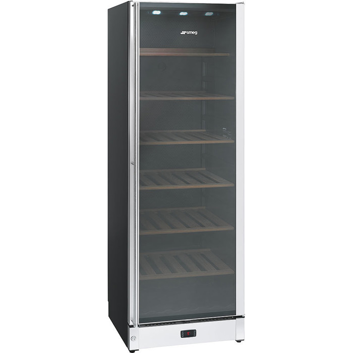 SCV115A 60cm Freestanding Classic Wine Cooler with Right Hand Hinge SS and Glass Door - 197 bottle capacity