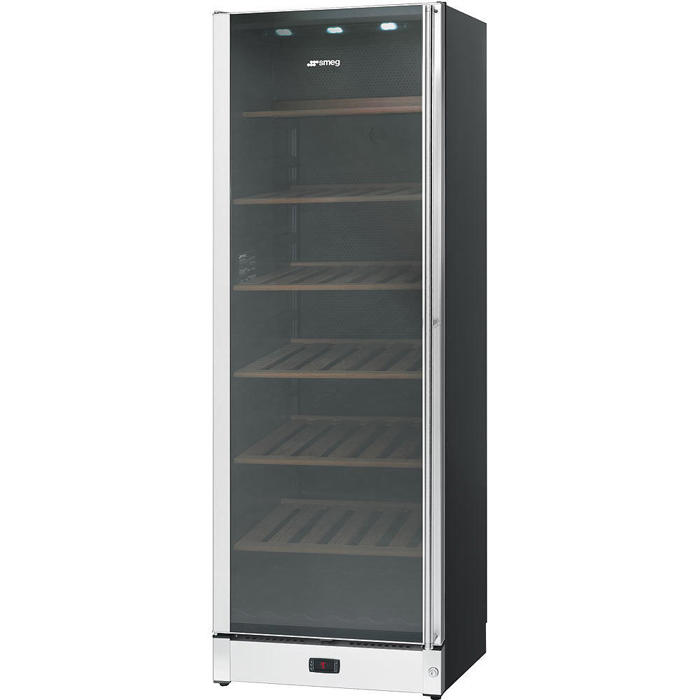 SCV115AS 60cm Freestanding Classic Wine Cooler with Left Hand Hinge SS and Glass Door - 197 bottle capacity