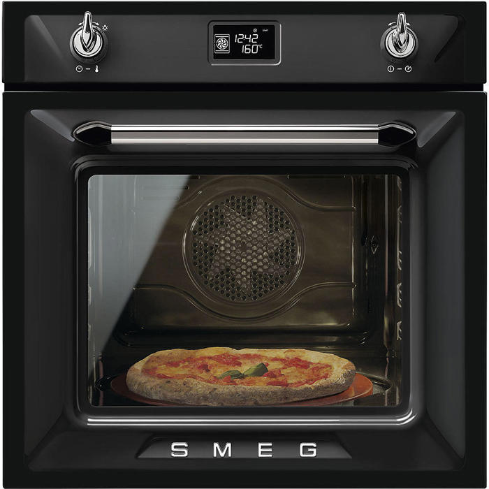 SFP6925NPZE1 60cm Victoria Pyrolytic Oven with Pizza Stone in Black