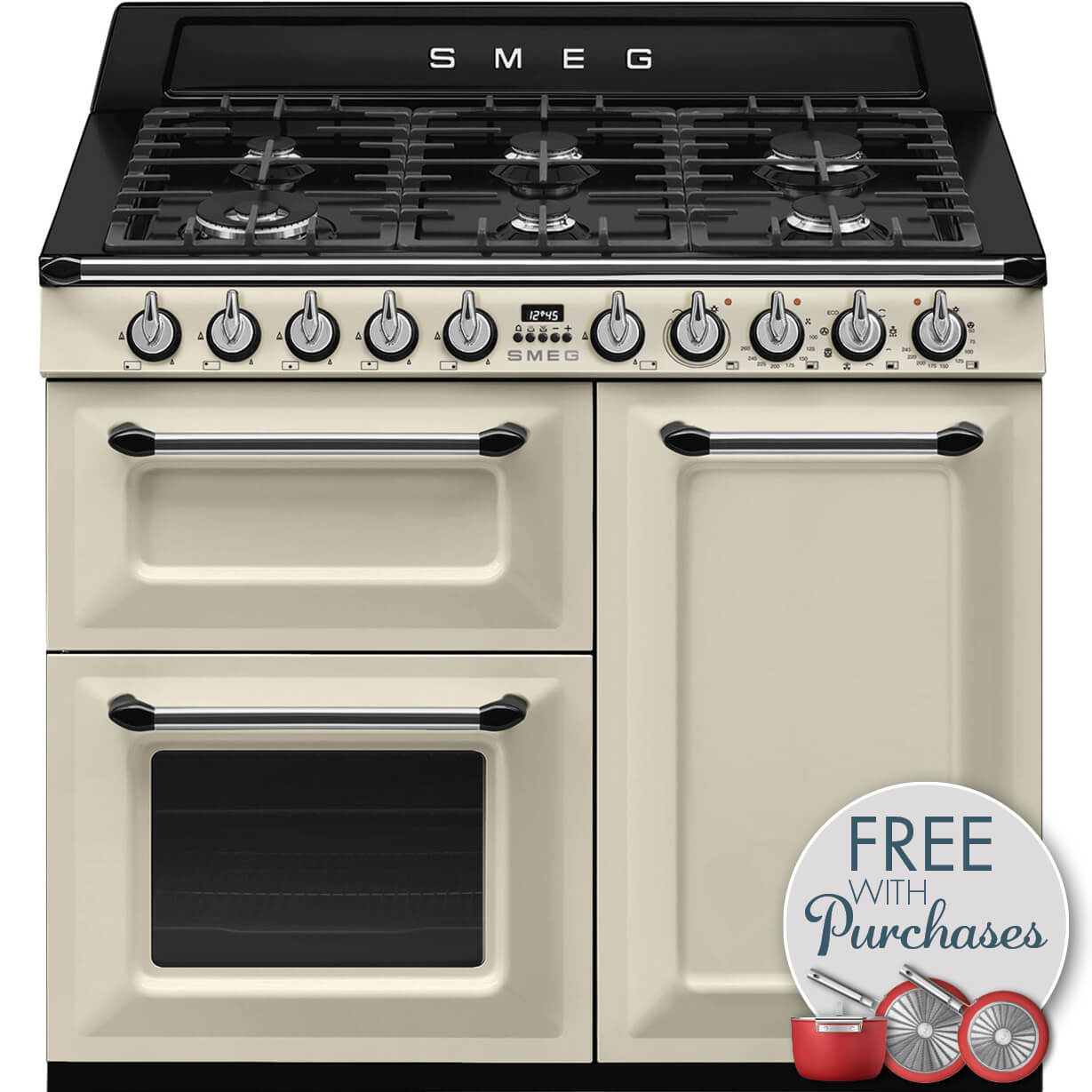 smeg dual fuel range cooker 100cm