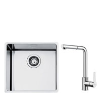 VFU50MID MIRA Triple Installation Stainless Steel Single Bowl Sink and MID1CR Chrome Tap Pack