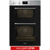 DOSF400B Cucina Double Oven Black