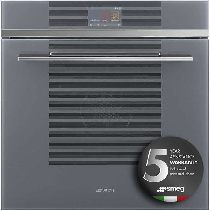 SFP6104SPS 60cm Linea Steam Assist Pyrolytic Multifunction Oven in Silver Glass