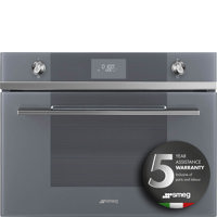 SF4101MCS1 Compact 45cm Linea Combi Microwave in Silver Glass
