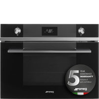 SF4101MN1 Compact 45cm Linea Microwave with Grill in Black Glass