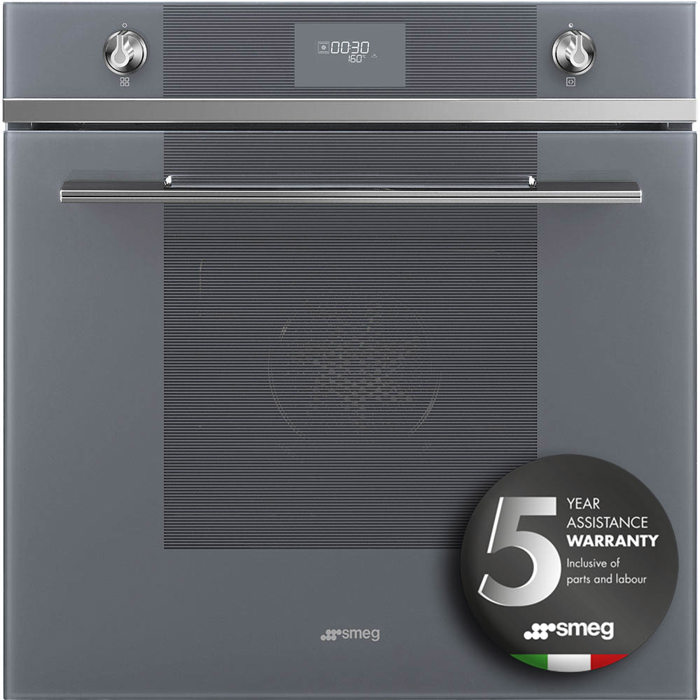 SFP6101TVS1 60cm Linea Pyrolytic Multifunction Single Oven in Silver Glass